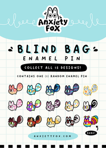 Anxiety Fox Series 1 Blind Bag Pins
