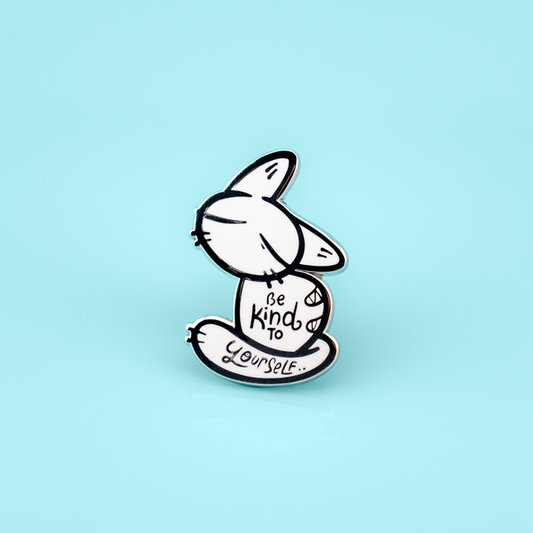 Be Kind to Yourself - Calming Kitty Enamel Pin