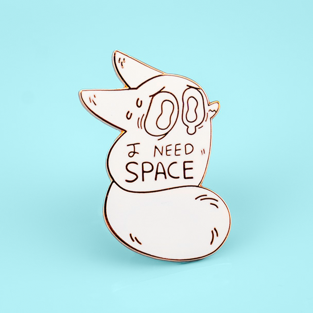 I Need Space - Anxiety Fox Enamel Pin
